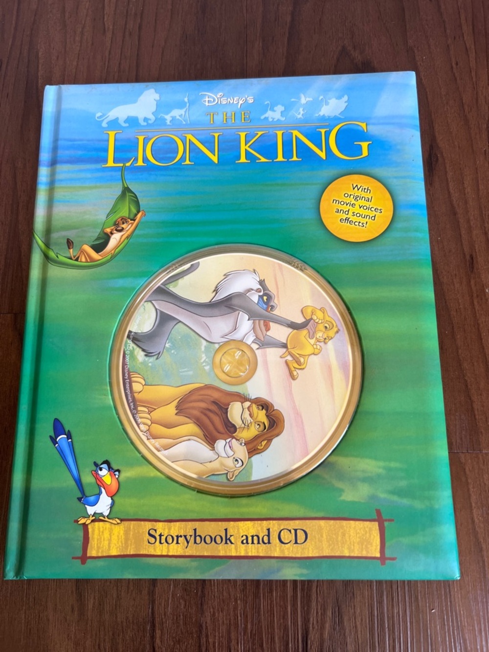 Disney The Lion King Storybook and CD - Green Blue Cover